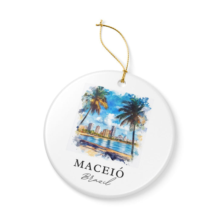 Maceió Brazil Ornament: Unique Maceió Souvenir, Maceió Brazil Xmas Decor, and Authentic Maceió Gift