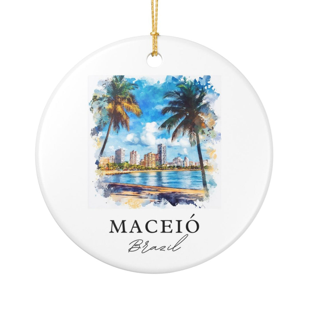 Maceió Brazil Ornament: Unique Maceió Souvenir, Maceió Brazil Xmas Decor, and Authentic Maceió Gift