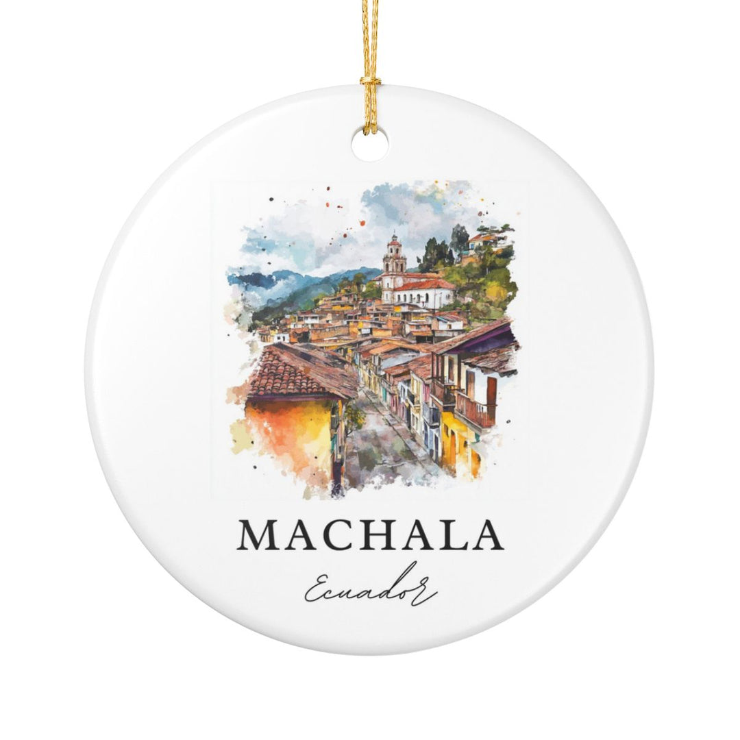 Machala Ecuador Ornament: Unique Machala Souvenir, Machala Ecuador Xmas Decor, and Authentic Machala Gift