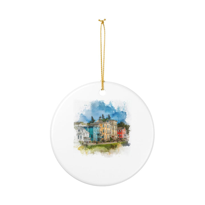 Mackinac Island Michigan USA Ornament: Unique Mackinac Island Souvenir, Mackinac Island Michigan Xmas Decor, and Authentic Mackinac Island Gift