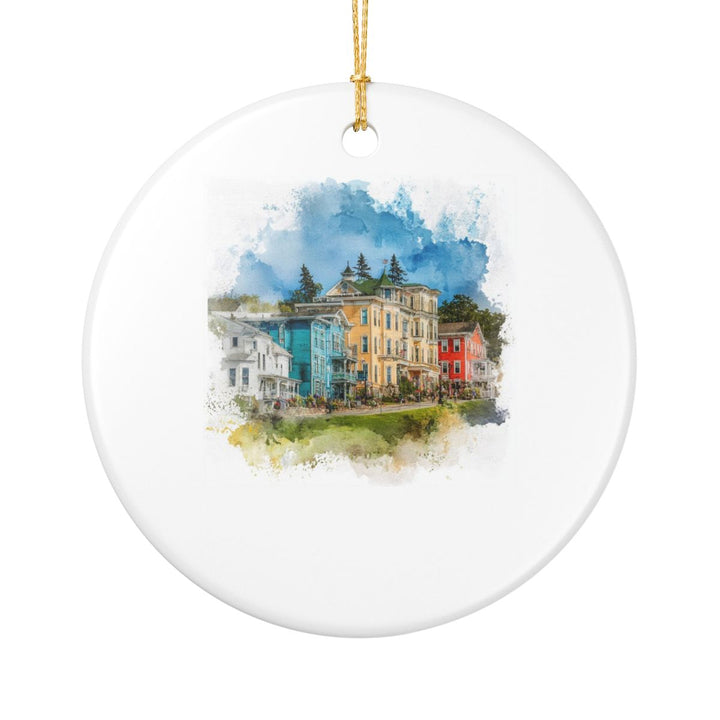 Mackinac Island Michigan USA Ornament: Unique Mackinac Island Souvenir, Mackinac Island Michigan Xmas Decor, and Authentic Mackinac Island Gift