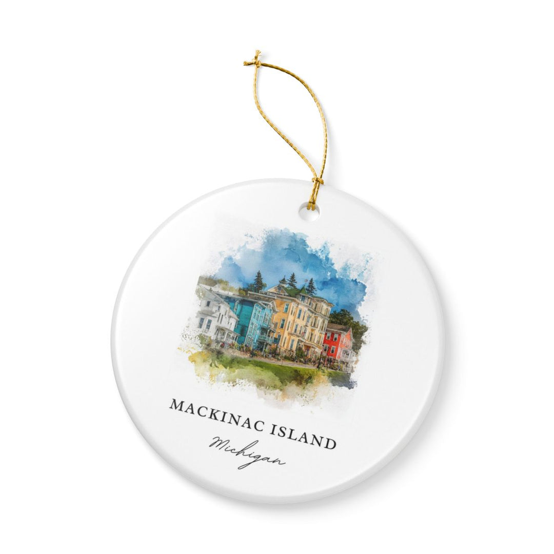 Mackinac Island Michigan USA Ornament | Christmas Travel Souvenir Gift