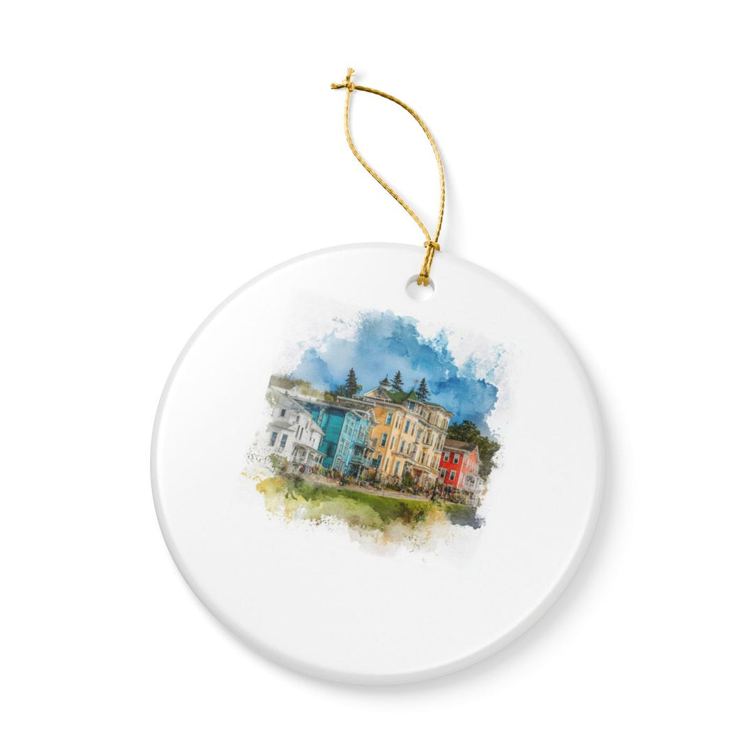 Mackinac Island Michigan USA Ornament: Unique Mackinac Island Souvenir, Mackinac Island Michigan Xmas Decor, and Authentic Mackinac Island Gift