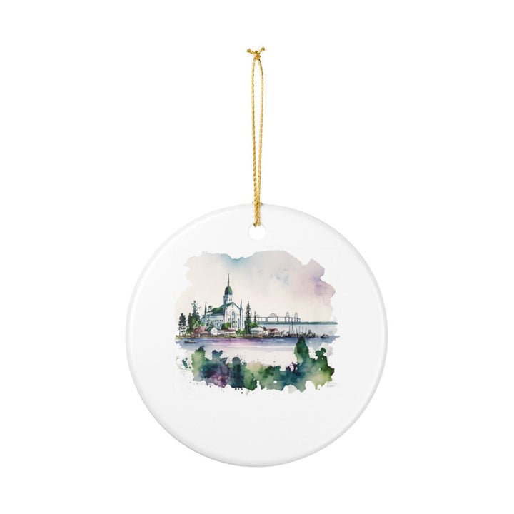 Mackinac Island Michigan USA Ornament: Unique Mackinac Island Souvenir, Mackinac Island Michigan Xmas Decor, and Authentic Mackinac Island Gift