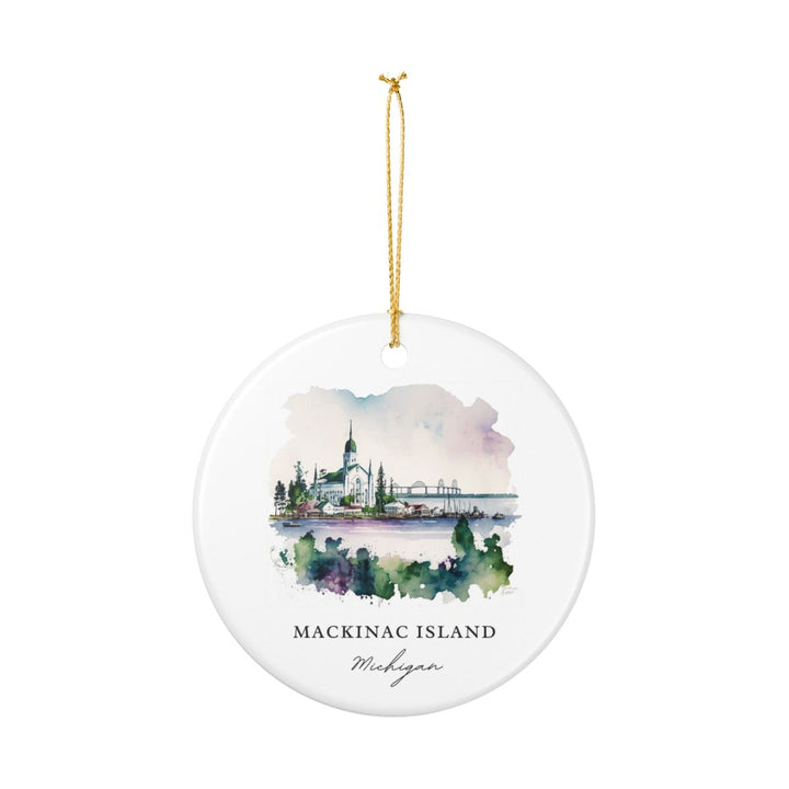 Mackinac Island Michigan USA Ornament | Christmas Travel Souvenir Gift