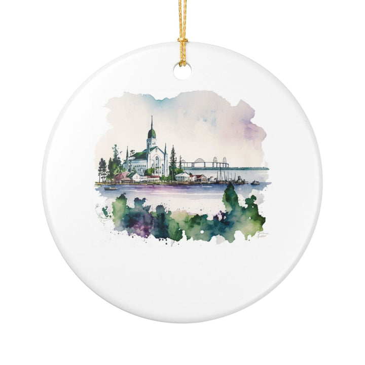 Mackinac Island Michigan USA Ornament: Unique Mackinac Island Souvenir, Mackinac Island Michigan Xmas Decor, and Authentic Mackinac Island Gift