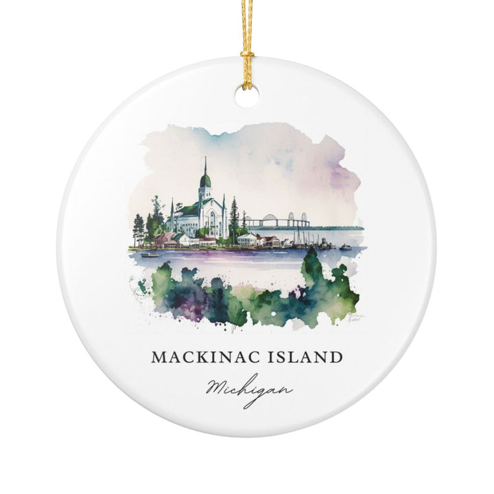 Mackinac Island Michigan USA Ornament | Christmas Travel Souvenir Gift