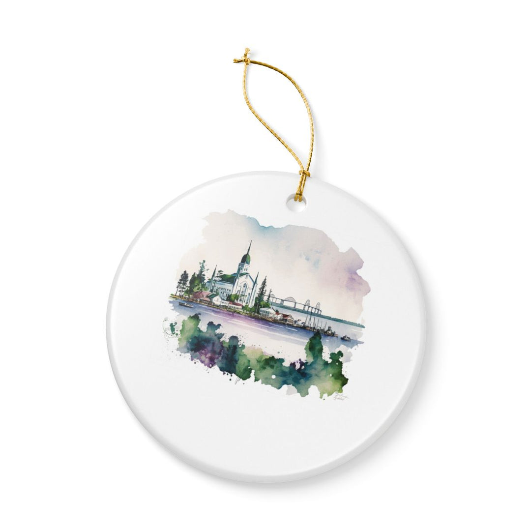 Mackinac Island Michigan USA Ornament: Unique Mackinac Island Souvenir, Mackinac Island Michigan Xmas Decor, and Authentic Mackinac Island Gift