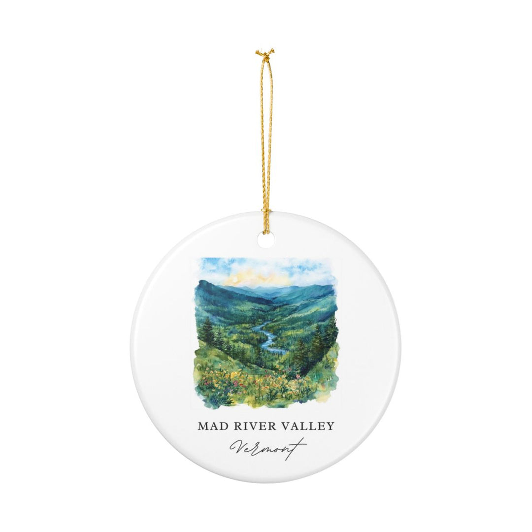 Mad River Valley Vermont Ornament: Unique Mad River Valley Souvenir, Mad River Valley Vermont Xmas Decor, and Authentic Mad River Valley Gift