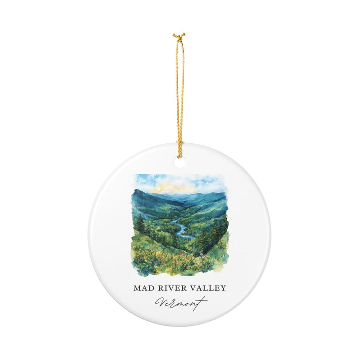 Mad River Valley Vermont Ornament: Unique Mad River Valley Souvenir, Mad River Valley Vermont Xmas Decor, and Authentic Mad River Valley Gift