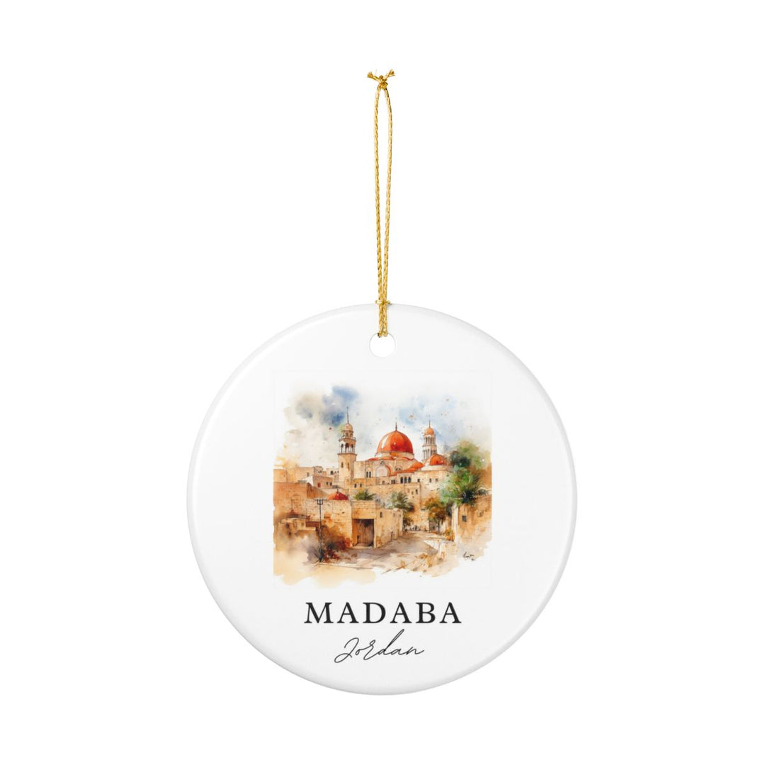 Madaba Jordan Ornament: Unique Madaba Souvenir, Madaba Jordan Xmas Decor, and Authentic Madaba Gift