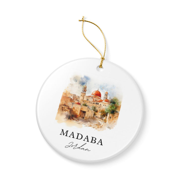 Madaba Jordan Ornament: Unique Madaba Souvenir, Madaba Jordan Xmas Decor, and Authentic Madaba Gift