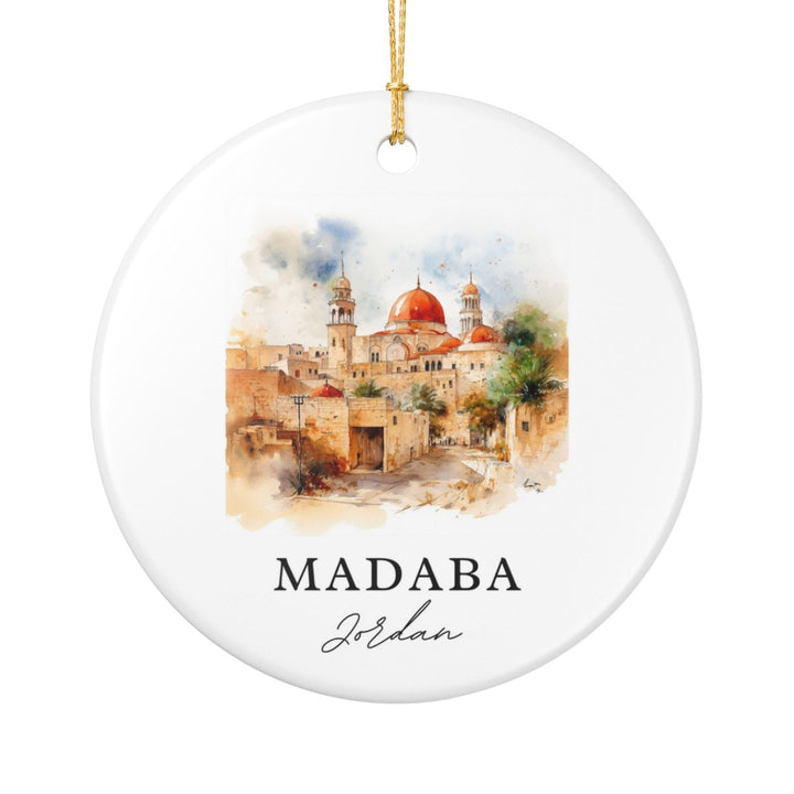 Madaba Jordan Ornament: Unique Madaba Souvenir, Madaba Jordan Xmas Decor, and Authentic Madaba Gift