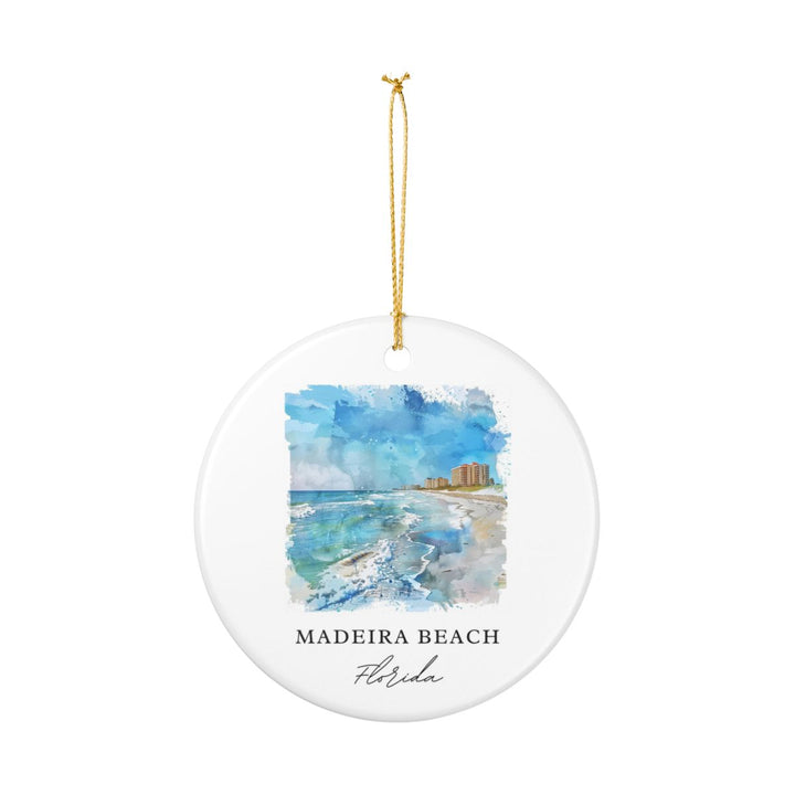 Madeira Beach FL USA Ornament: Unique Madeira Beach Souvenir, Madeira Beach Florida Xmas Decor, and Authentic Madeira Beach Gift