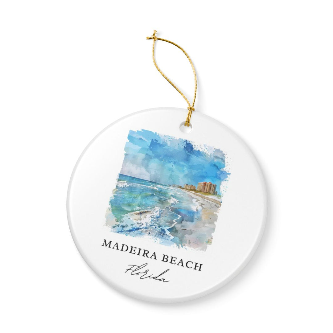 Madeira Beach FL USA Ornament: Unique Madeira Beach Souvenir, Madeira Beach Florida Xmas Decor, and Authentic Madeira Beach Gift