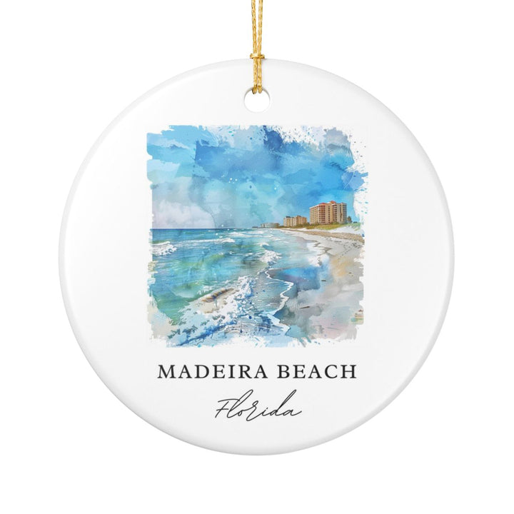 Madeira Beach FL USA Ornament: Unique Madeira Beach Souvenir, Madeira Beach Florida Xmas Decor, and Authentic Madeira Beach Gift