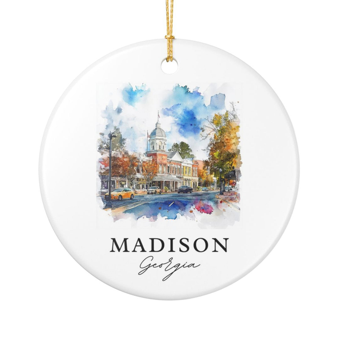 Madison Georgia USA Ornament: Unique Madison Souvenir, Madison Georgia Xmas Decor, and Authentic Madison Gift