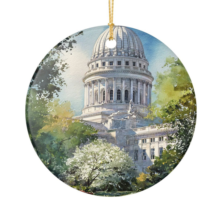 Madison Wisconsin USA Ornament: Unique Madison Souvenir, Madison Wisconsin Xmas Decor, and Authentic Madison Gift