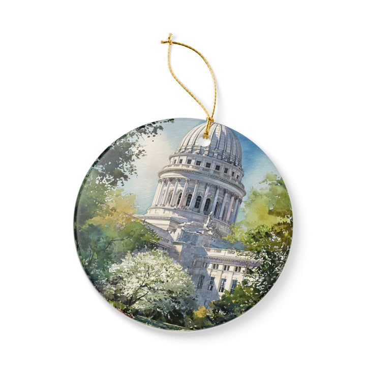 Madison Wisconsin USA Ornament: Unique Madison Souvenir, Madison Wisconsin Xmas Decor, and Authentic Madison Gift
