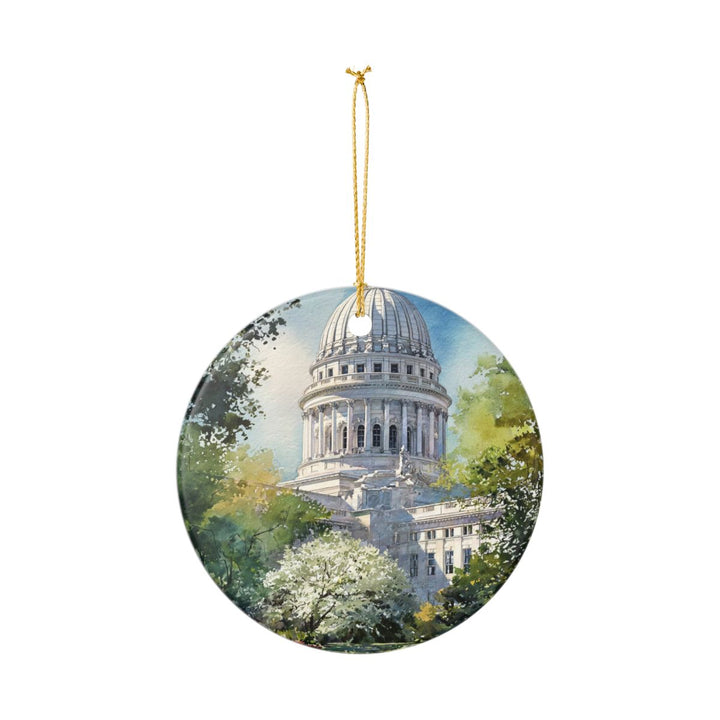 Madison Wisconsin USA Ornament: Unique Madison Souvenir, Madison Wisconsin Xmas Decor, and Authentic Madison Gift