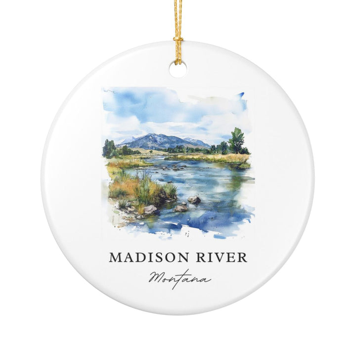 Madison River Montana USA Ornament: Unique Madison River Souvenir, Madison River Montana Xmas Decor, and Authentic Madison River Gift