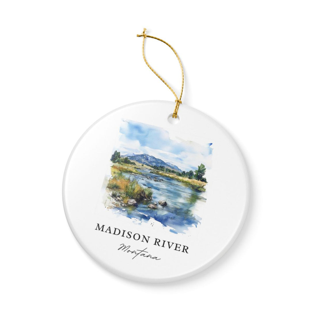 Madison River Montana USA Ornament: Unique Madison River Souvenir, Madison River Montana Xmas Decor, and Authentic Madison River Gift