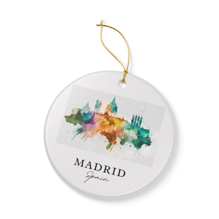 Madrid Spain Ornament: Unique Madrid Souvenir, Madrid Spain Xmas Decor, and Authentic Madrid Gift