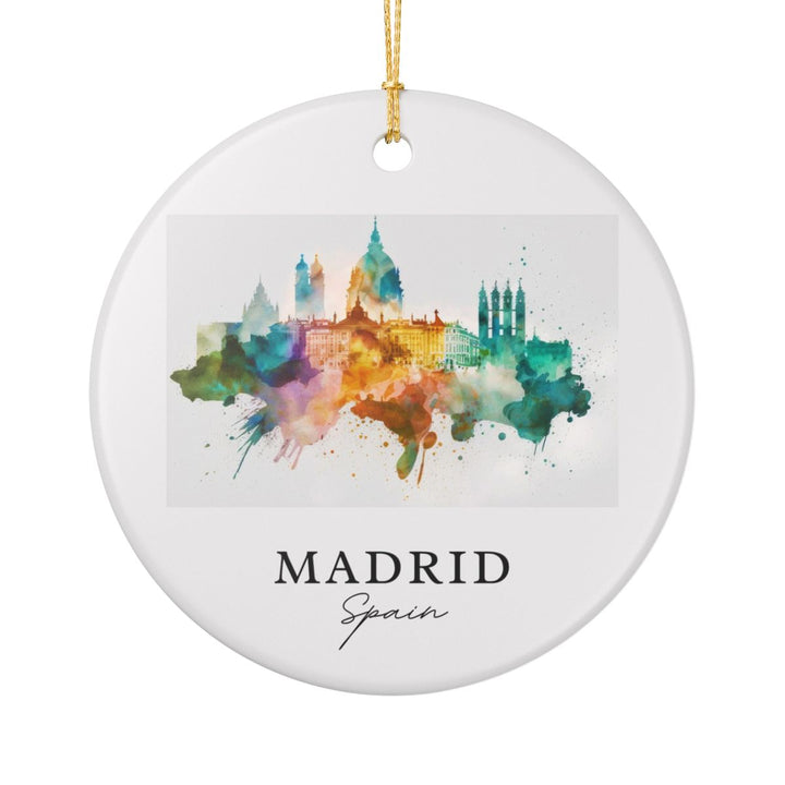 Madrid Spain Ornament: Unique Madrid Souvenir, Madrid Spain Xmas Decor, and Authentic Madrid Gift