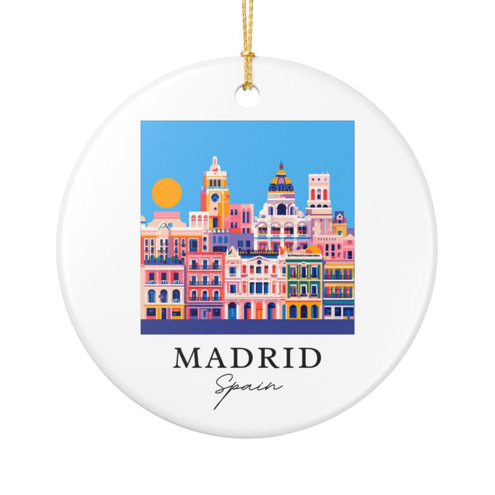 Madrid Spain Ornament: Unique Madrid Souvenir, Madrid Spain Xmas Decor, and Authentic Madrid Gift