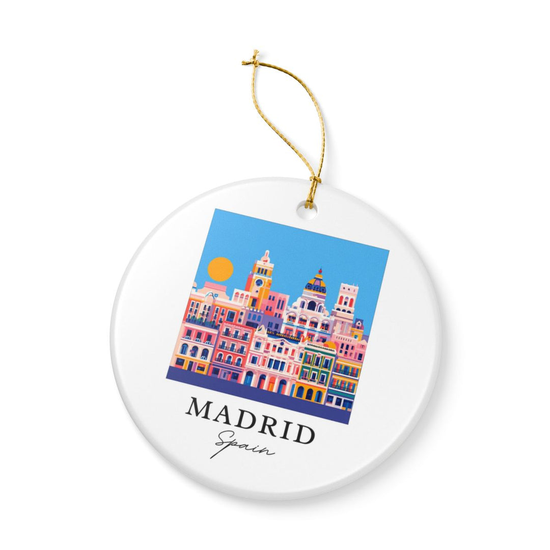Madrid Spain Ornament: Unique Madrid Souvenir, Madrid Spain Xmas Decor, and Authentic Madrid Gift