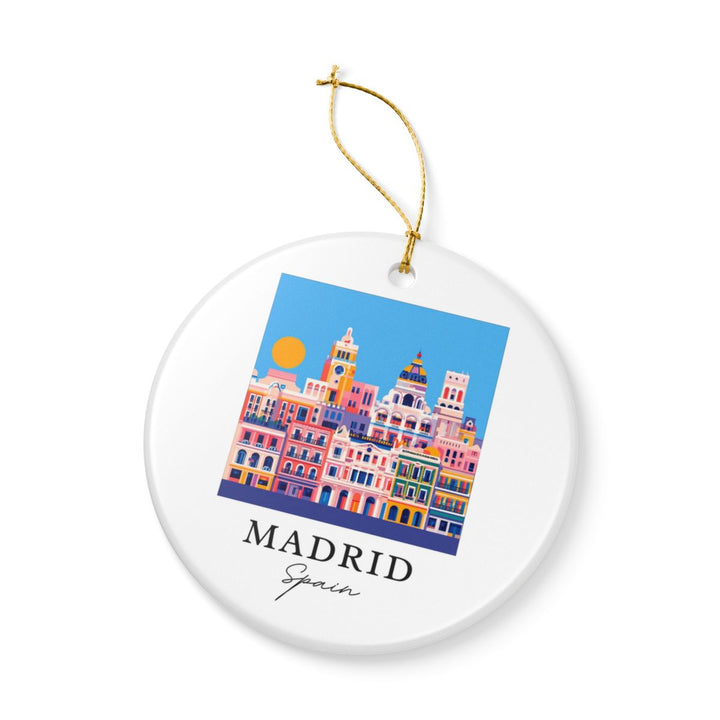 Madrid Spain Ornament: Unique Madrid Souvenir, Madrid Spain Xmas Decor, and Authentic Madrid Gift