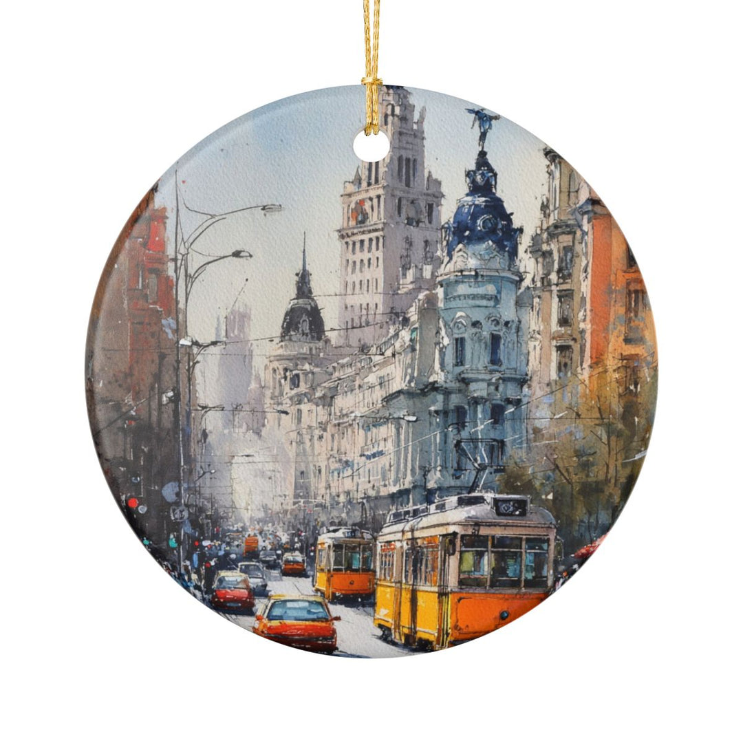 Madrid Spain Ornament: Unique Madrid Souvenir, Madrid Spain Xmas Decor, and Authentic Madrid Gift