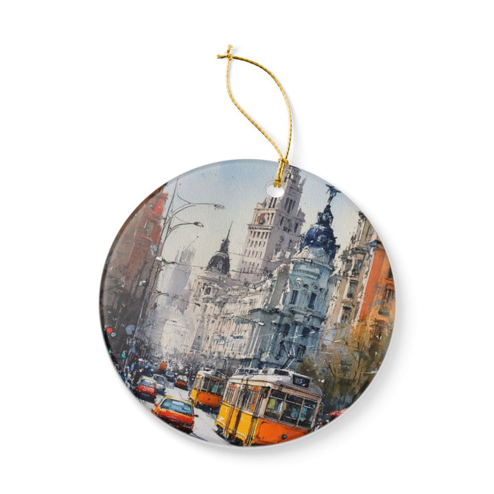 Madrid Spain Ornament: Unique Madrid Souvenir, Madrid Spain Xmas Decor, and Authentic Madrid Gift