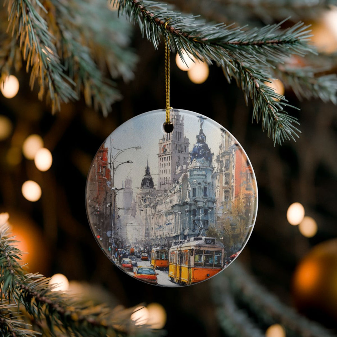 Madrid Spain Ornament: Unique Madrid Souvenir, Madrid Spain Xmas Decor, and Authentic Madrid Gift