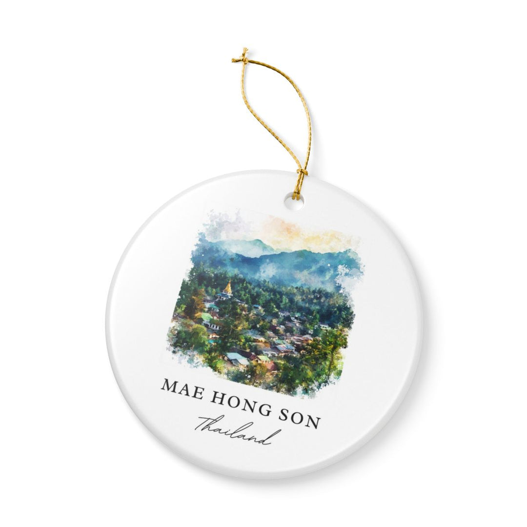 Mae Hong Son Thailand Ornament: Unique Mae Hong Son Souvenir, Mae Hong Son Thailand Xmas Decor, and Authentic Mae Hong Son Gift