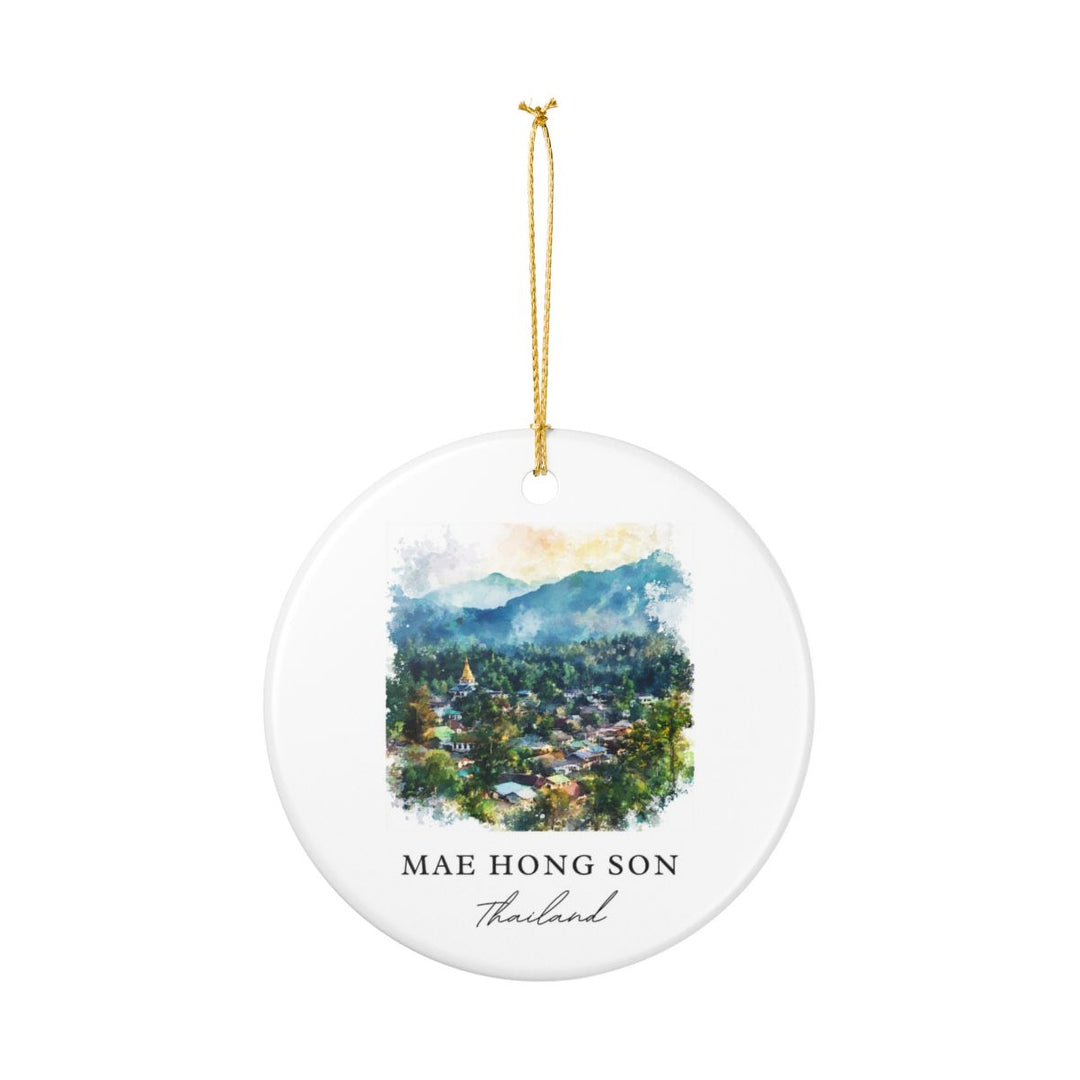 Mae Hong Son Thailand Ornament: Unique Mae Hong Son Souvenir, Mae Hong Son Thailand Xmas Decor, and Authentic Mae Hong Son Gift