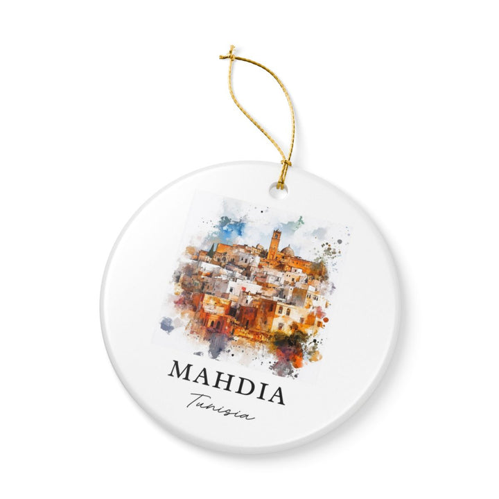 Mahdia Tunisia Ornament: Unique Mahdia Tunisia Souvenir, Mahdia Tunisia Xmas Decor, and Authentic Mahdia Tunisia Gift