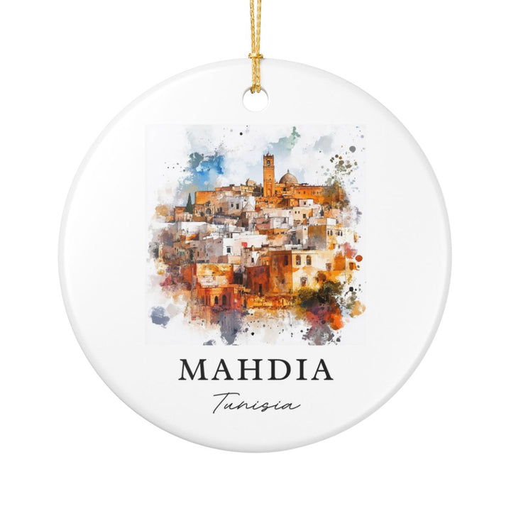 Mahdia Tunisia Ornament: Unique Mahdia Tunisia Souvenir, Mahdia Tunisia Xmas Decor, and Authentic Mahdia Tunisia Gift