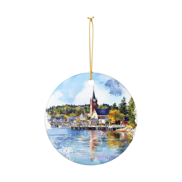 Mahone Bay Canada Ornament: Unique Mahone Bay Souvenir, Mahone Bay Canada Xmas Decor, and Authentic Mahone Bay Gift