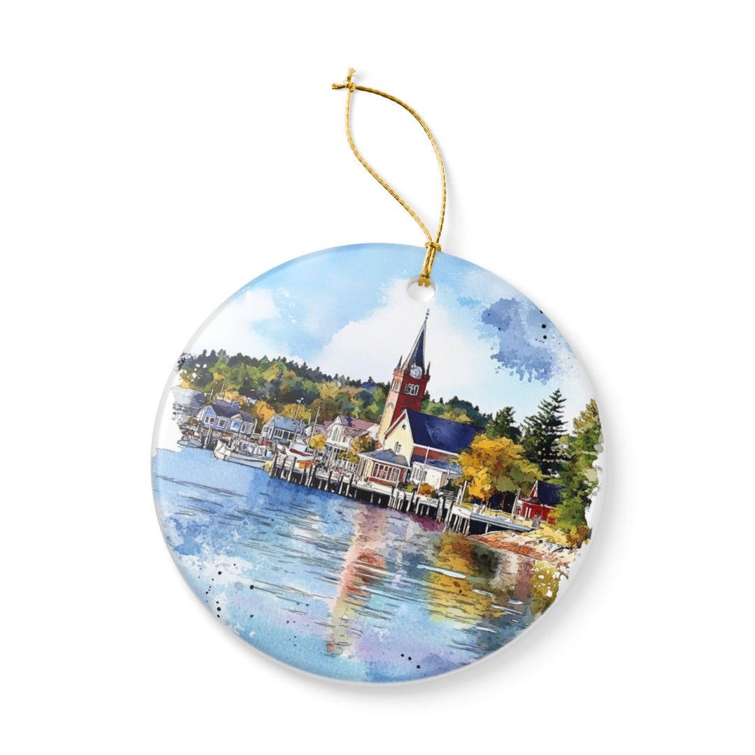 Mahone Bay Canada Ornament: Unique Mahone Bay Souvenir, Mahone Bay Canada Xmas Decor, and Authentic Mahone Bay Gift
