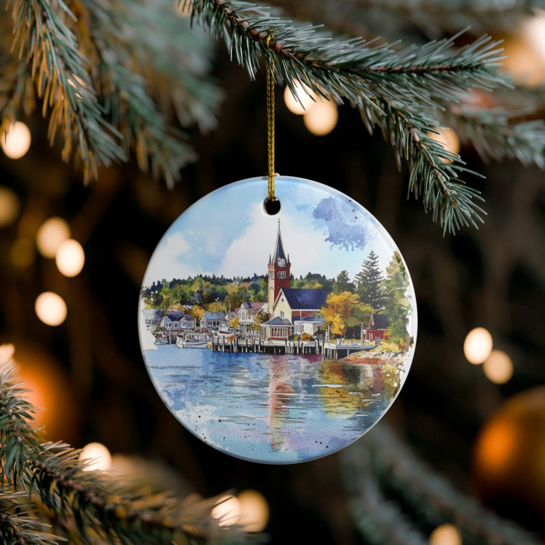 Mahone Bay Canada Ornament: Unique Mahone Bay Souvenir, Mahone Bay Canada Xmas Decor, and Authentic Mahone Bay Gift