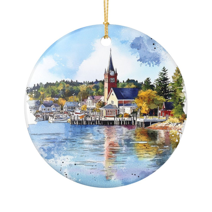 Mahone Bay Canada Ornament: Unique Mahone Bay Souvenir, Mahone Bay Canada Xmas Decor, and Authentic Mahone Bay Gift