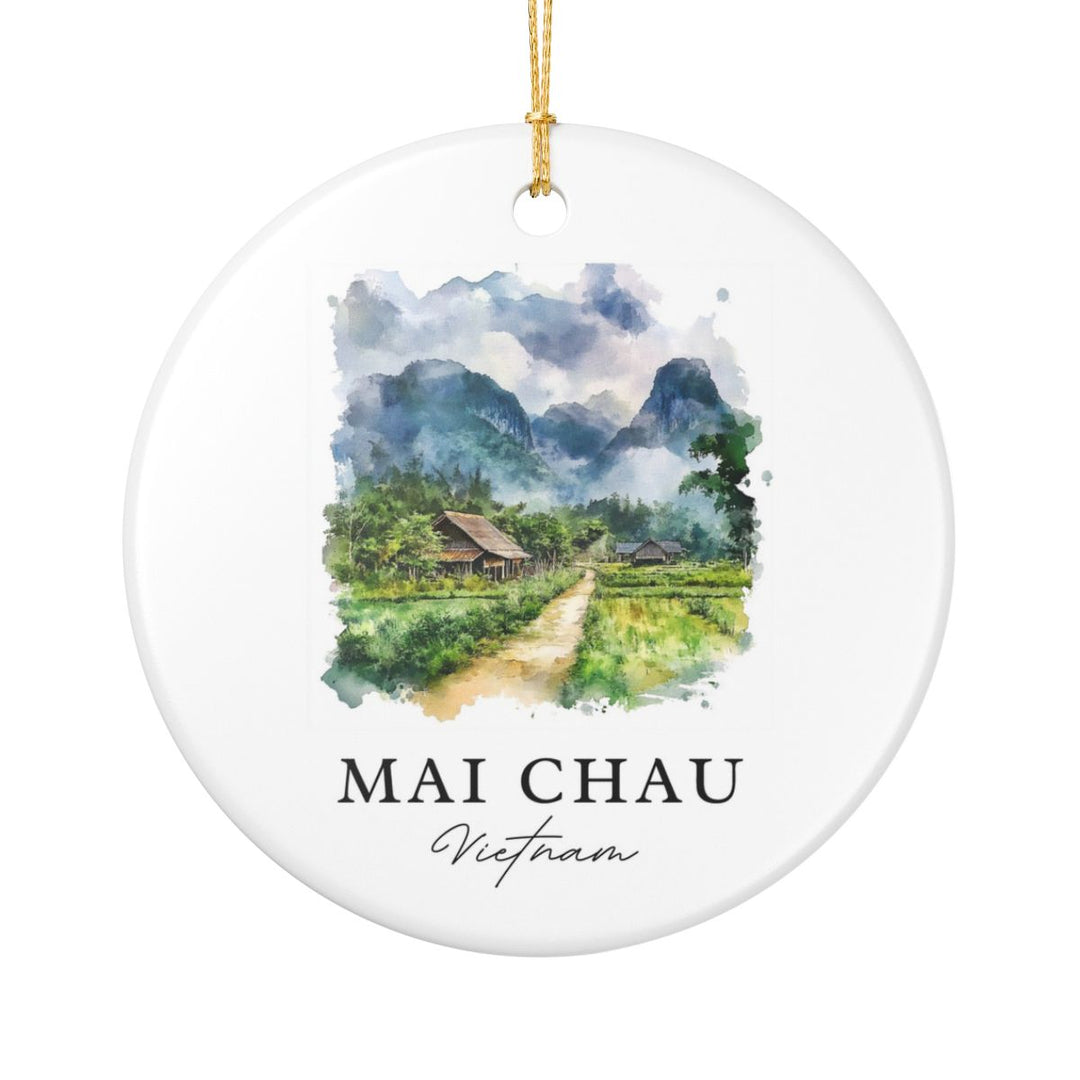 Mai Chau Vietnam Ornament: Unique Mai Chau Souvenir, Mai Chau Vietnam Xmas Decor, and Authentic Mai Chau Gift