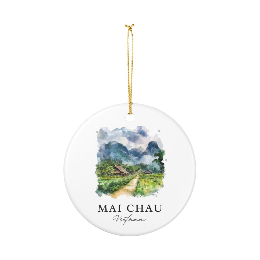 Mai Chau Vietnam Ornament: Unique Mai Chau Souvenir, Mai Chau Vietnam Xmas Decor, and Authentic Mai Chau Gift