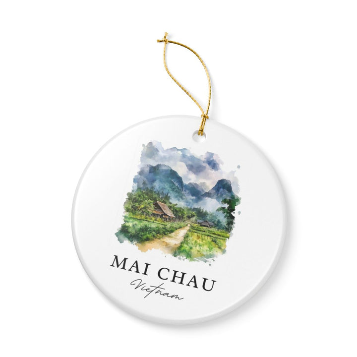 Mai Chau Vietnam Ornament: Unique Mai Chau Souvenir, Mai Chau Vietnam Xmas Decor, and Authentic Mai Chau Gift