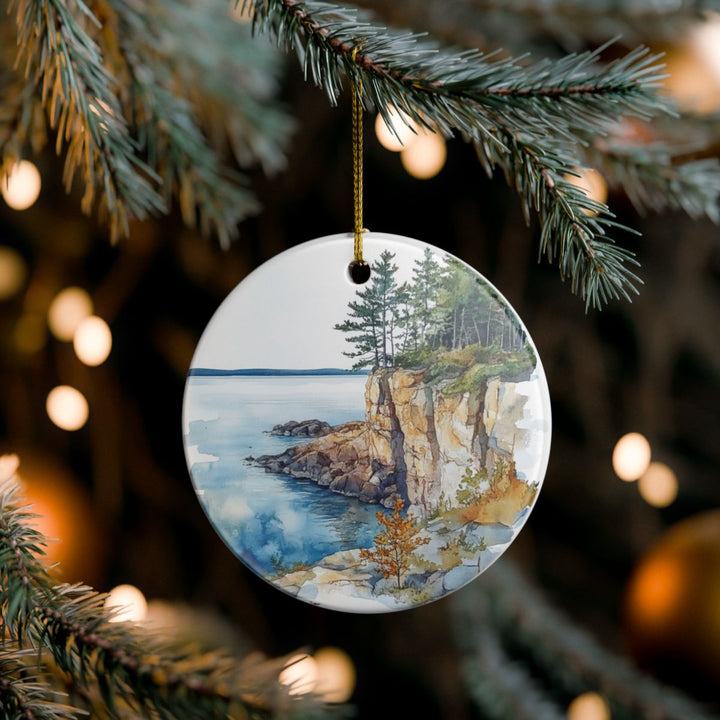 Maiden Cliff Maine Ornament: Unique Maiden Cliff Souvenir, Maiden Cliff Maine Xmas Decor, and Authentic Maiden Cliff Gift