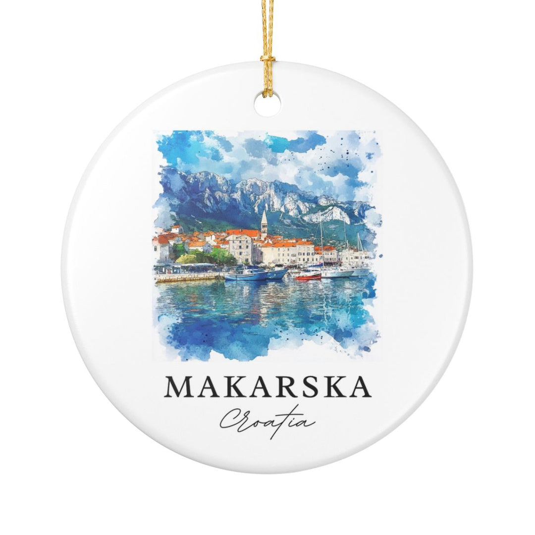 Makarska Croatia Ornament: Unique Makarska Souvenir, Makarska Croatia Xmas Decor, and Authentic Makarska Gift