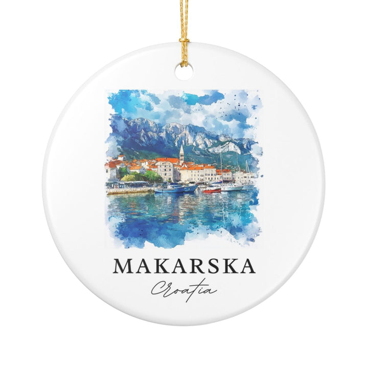 Makarska Croatia Ornament: Unique Makarska Souvenir, Makarska Croatia Xmas Decor, and Authentic Makarska Gift