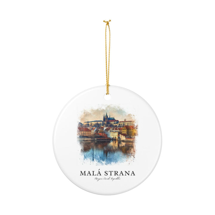 Malá Strana Czech Republic Ornament: Unique Malá Strana Souvenir, Malá Strana Czech Republic Xmas Decor, and Authentic Malá Strana Gift