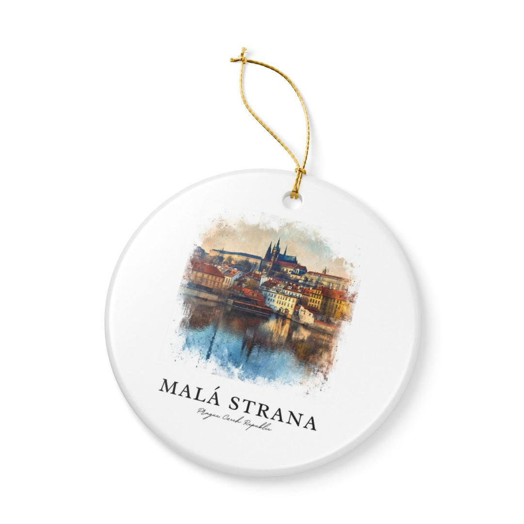 Malá Strana Czech Republic Ornament: Unique Malá Strana Souvenir, Malá Strana Czech Republic Xmas Decor, and Authentic Malá Strana Gift